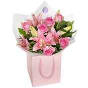 Florist Choice Hand-Tied Bunch (Pinks & Purples) £10